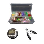 Fishing accessories kit, 280 pieces, transparent box